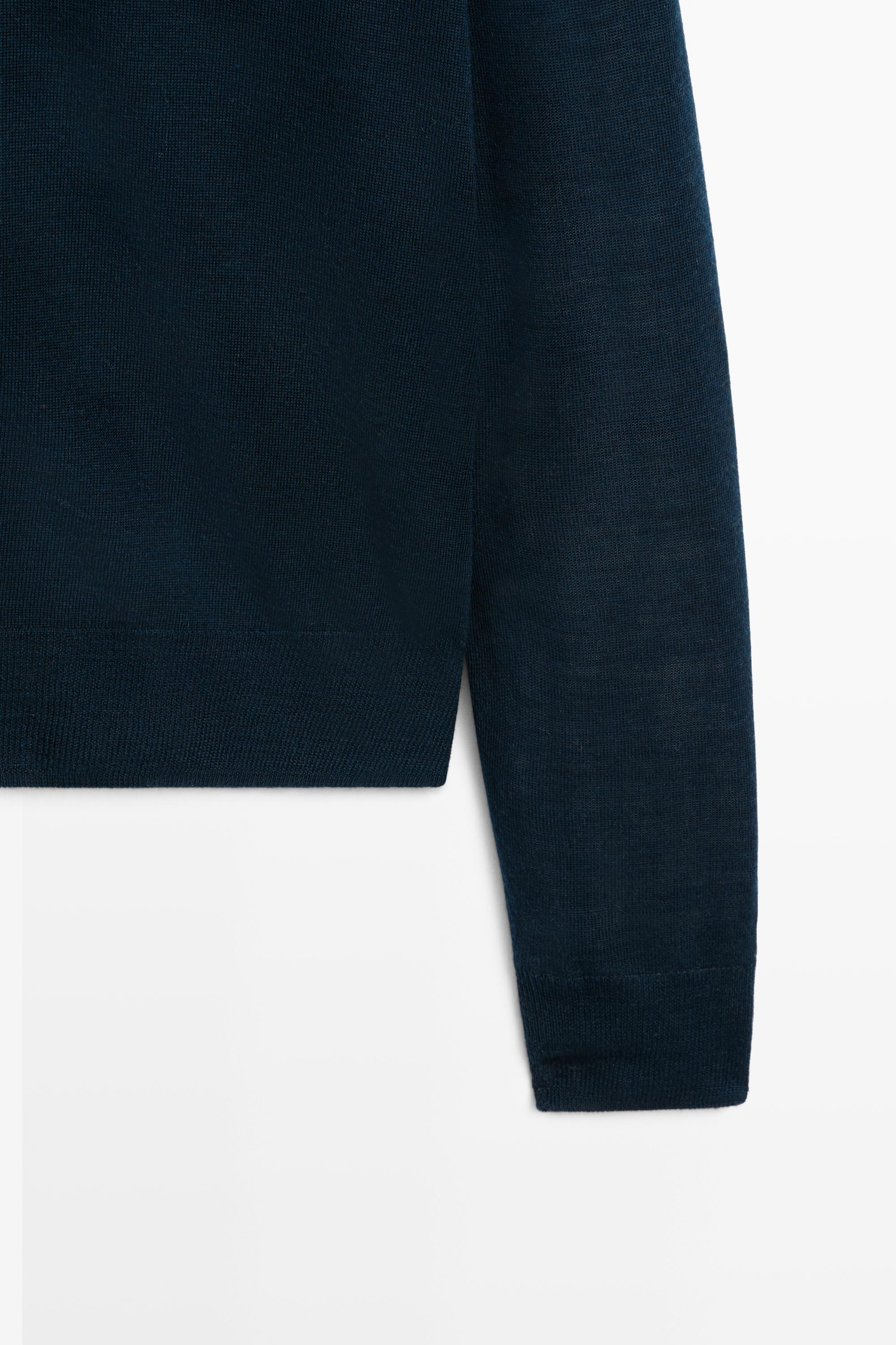 Pull en maille 100 % laine à col roulé